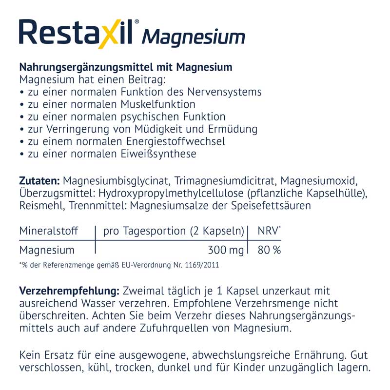 Restaxil Magnesium 180 St Kapseln