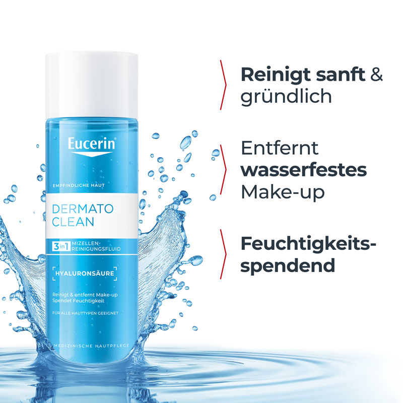 Eucerin DermatoCLEAN MIZELLEN REINIGUNGSFLUID 3in1 400 ml Tonikum