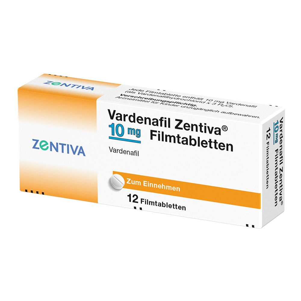 Vardenafil Zentiva 10 mg Filmtabletten 12 St Filmtabletten
