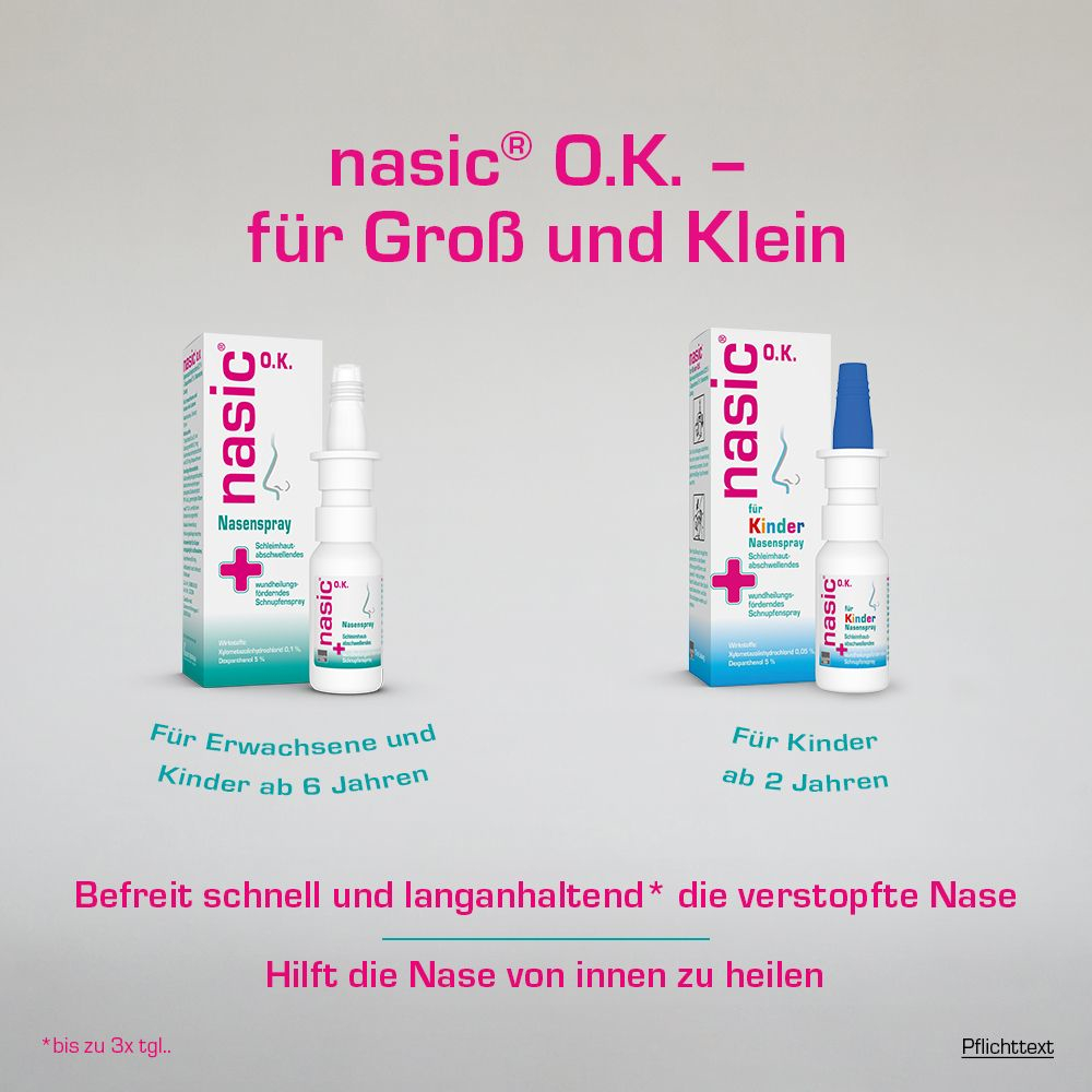nasic O.K. Kinder NS 10 ml Doppelpack 2X10 ml Nasenspray