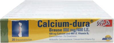 Calcium-dura Vitamin D3 Brause 600mg/400 I.E  120 St Brausetabletten