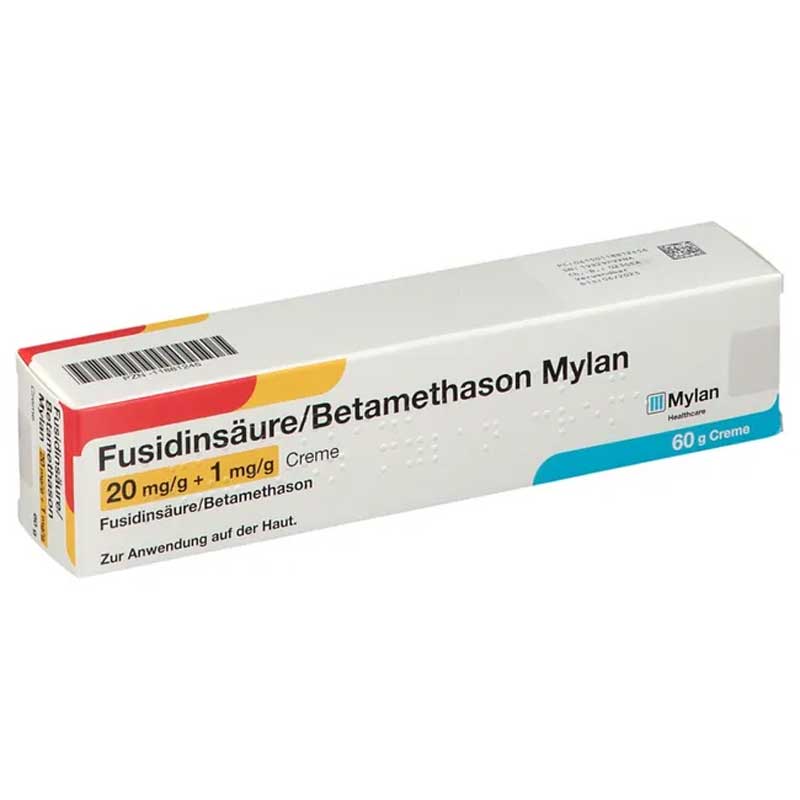 FUSIDINSÄURE/BETAMETHASON Mylan 20 mg/g+1 mg/g Cr. 60 g Creme