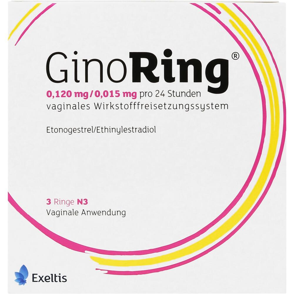 GINORING 0,120 mg/0,015 mg pro 24h vaginales WFS 3 St Vaginalring