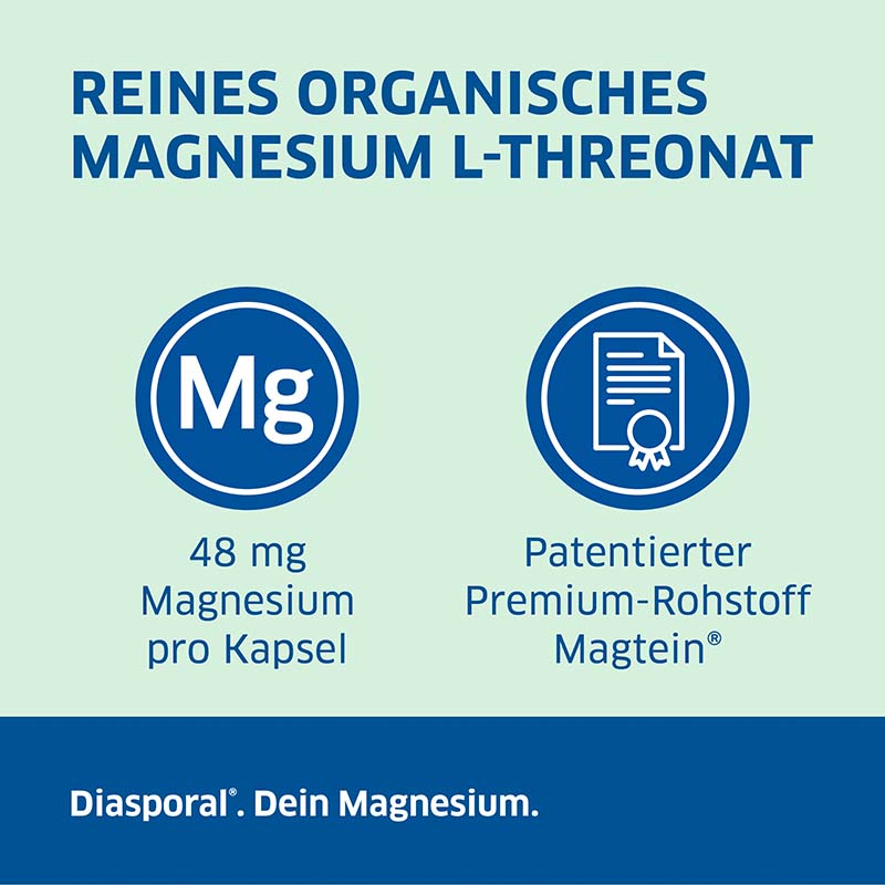 MAGNESIUM Diasporal Magtein Magnesium L-Threonat pure 90 St Kapseln