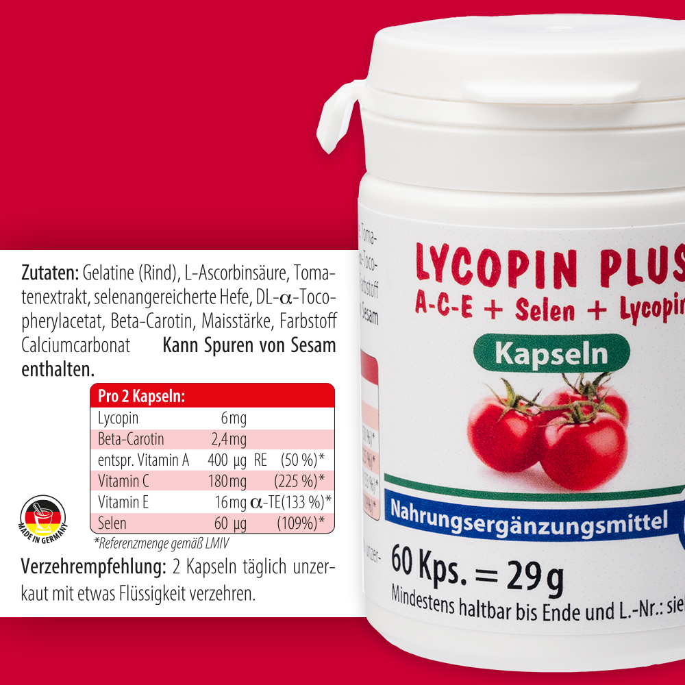 LYCOPIN PLUS A-C-E + Selen + Lycopin 60 St Kapseln