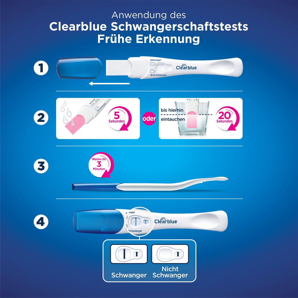 Clearblue Schwangerschaftstest Frühe Erkennung  2 St Test