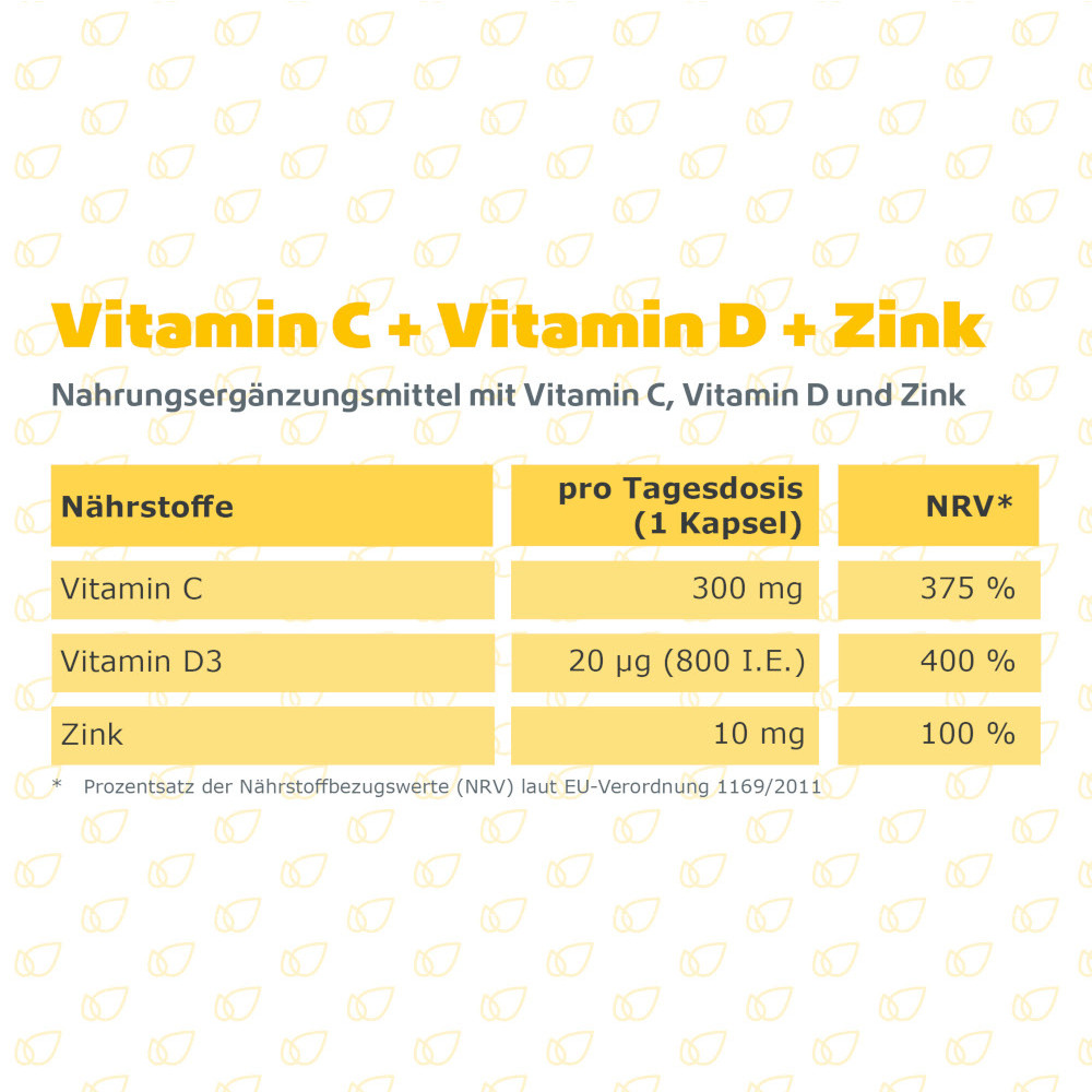 Vitamin C + Vitamin D + Zink Immunsystem Ultra 120 St Kapseln