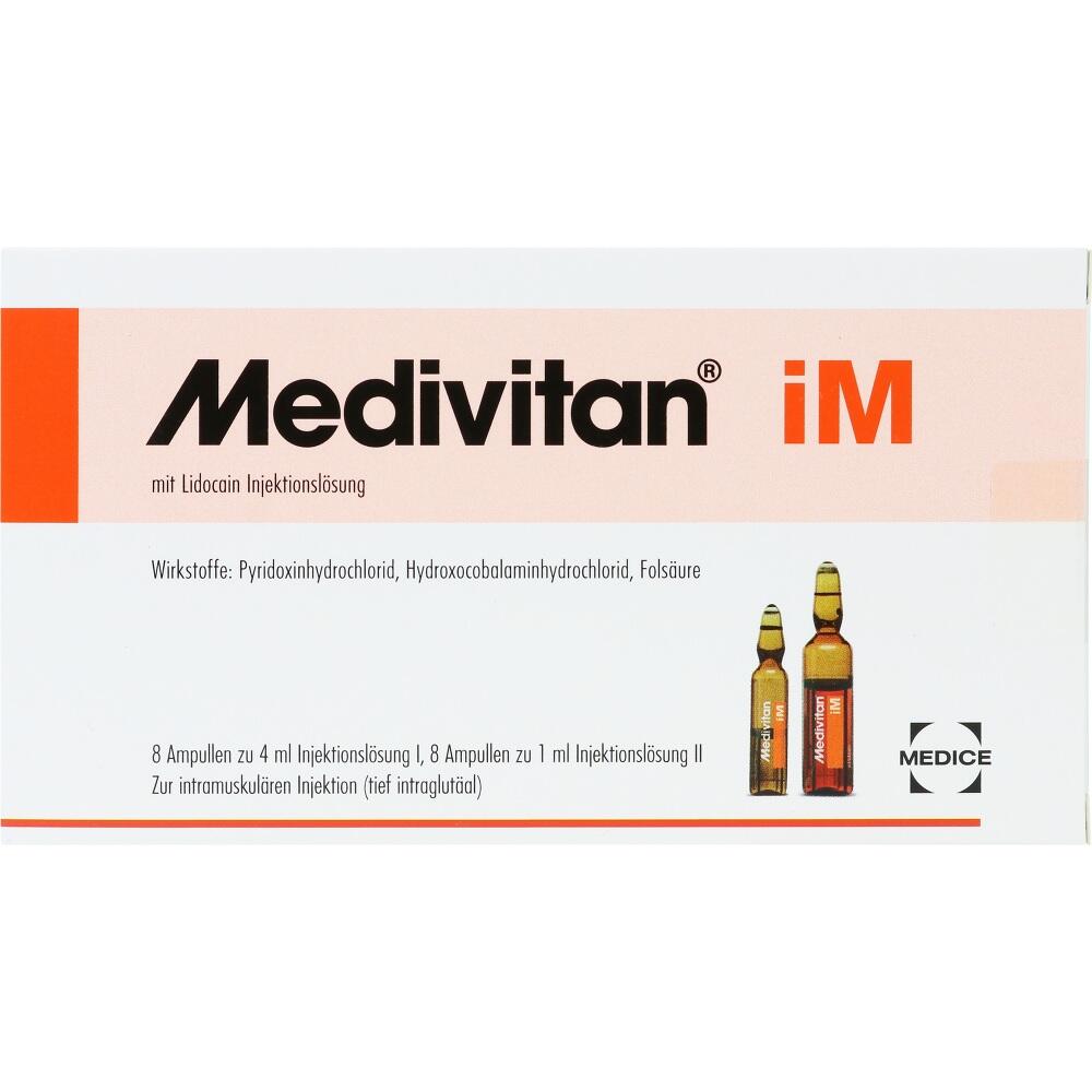 MEDIVITAN iM m.Lidocain Inj.-Lsg.i.Amp.-Paare 8 St Ampullenpaare