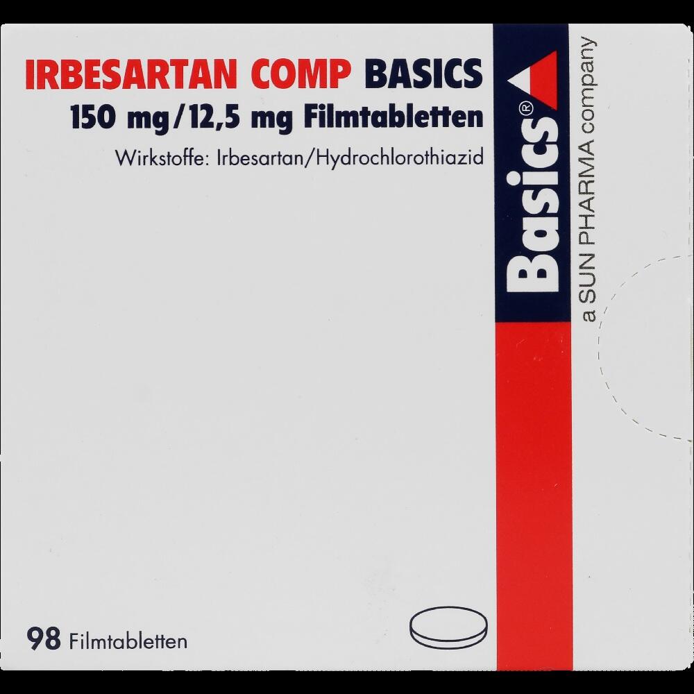 IRBESARTAN COMP BASICS 150mg/12,5mg 98 St Filmtabletten