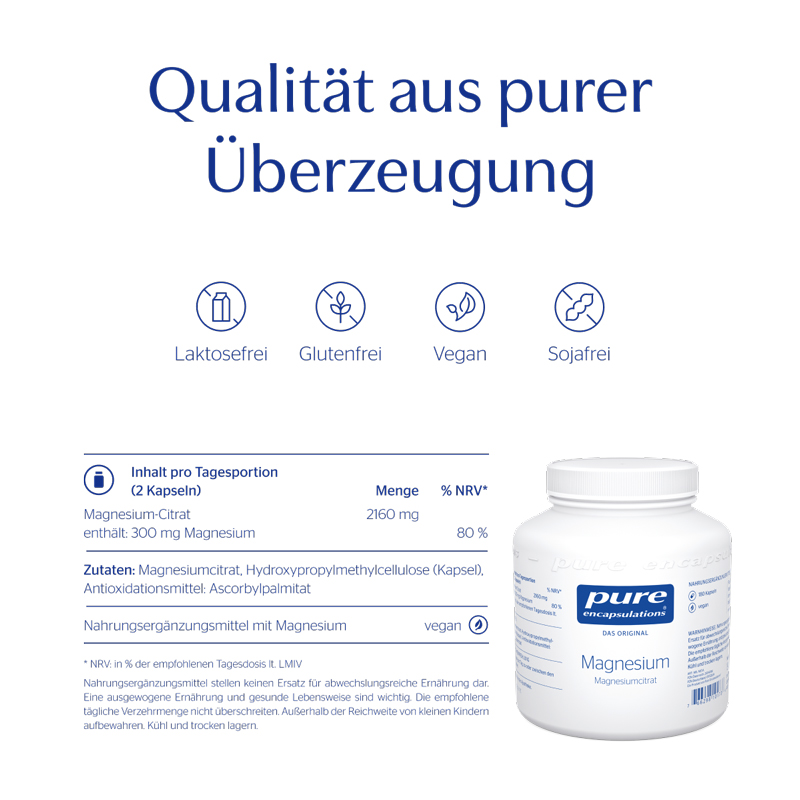 pure encapsulations DAS ORIGINAL Magnesiumcitrat 180 St Kapseln