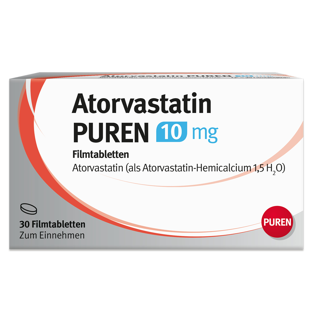 Atorvastatin PUREN 10mg 30 St Filmtabletten