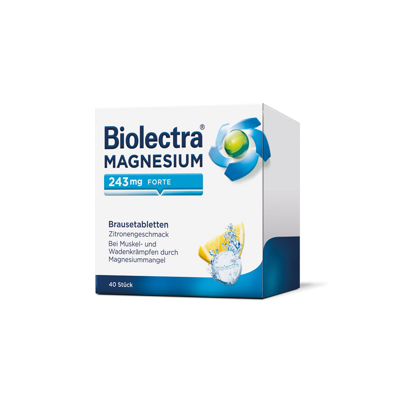 Biolectra MAGNESIUM 243mg FORTE Zitrone 40 St Brausetabletten