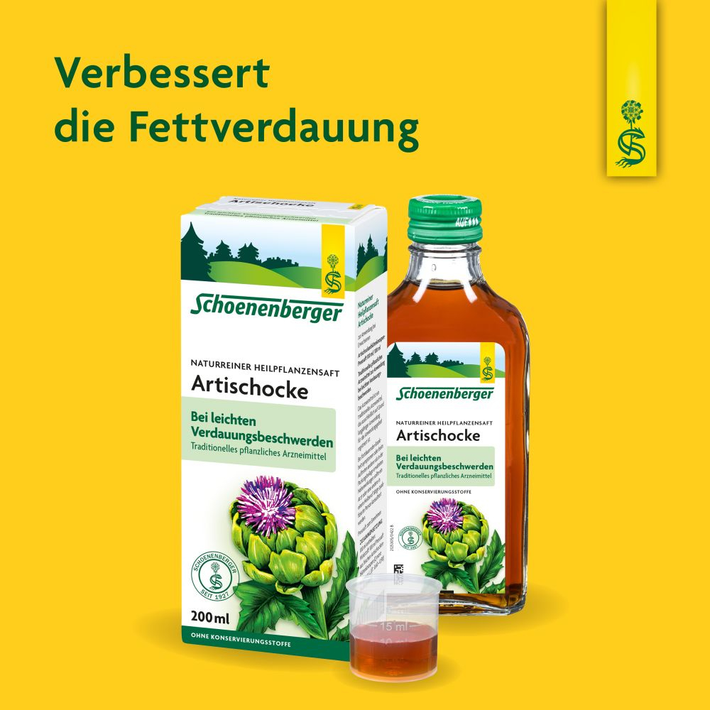 Schoenenberger Artischocke Naturreiner Heilpflanzensaft  3X200 ml Saft