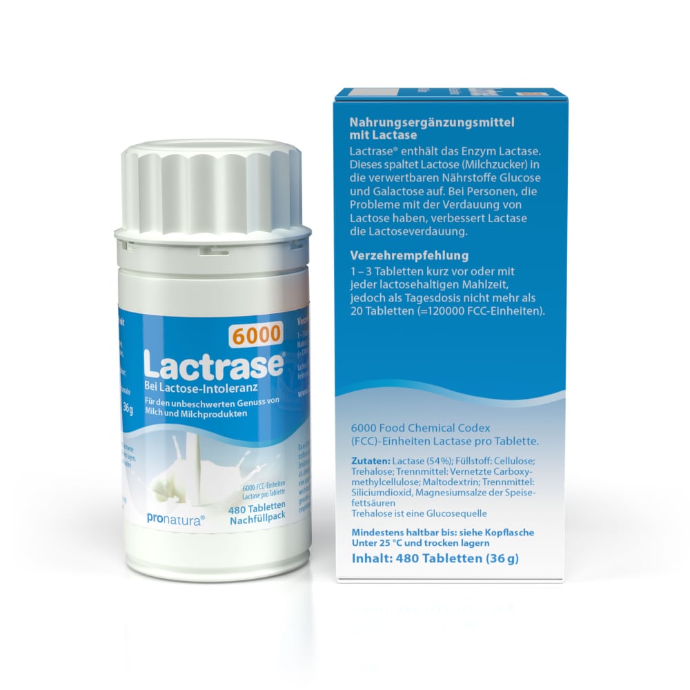 Lactrase 6000 FCC Tabletten Klickspender Nachfüllpack 480 St Tabletten