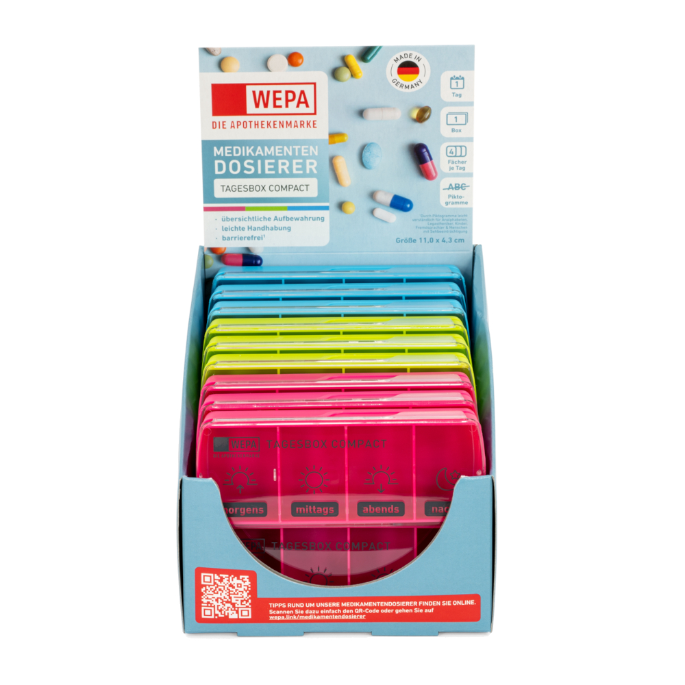 WEPA Tagesbox Compact farbig sortiert 1 St