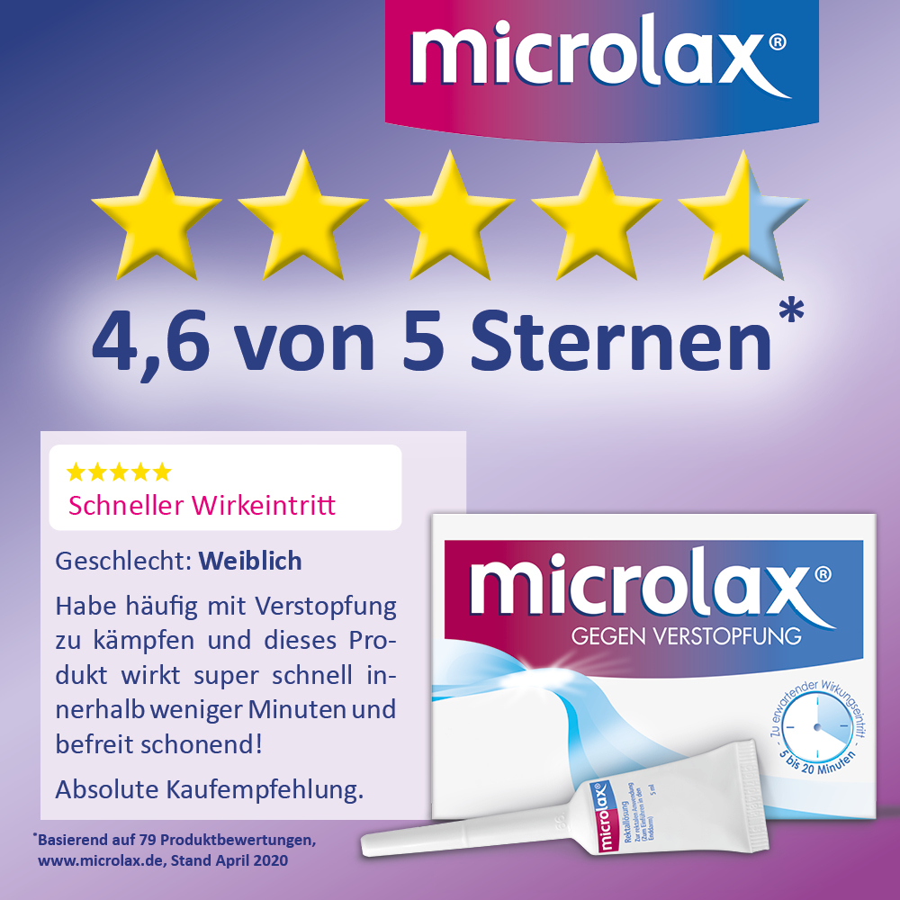 microlax GEGEN VERSTOPFUNG für Kinder und Erwachsene
