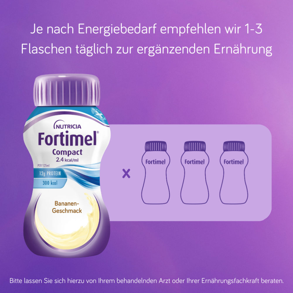Fortimel Compact  2.4 Trinknahrung Banane 4X125 ml Flüssigkeit