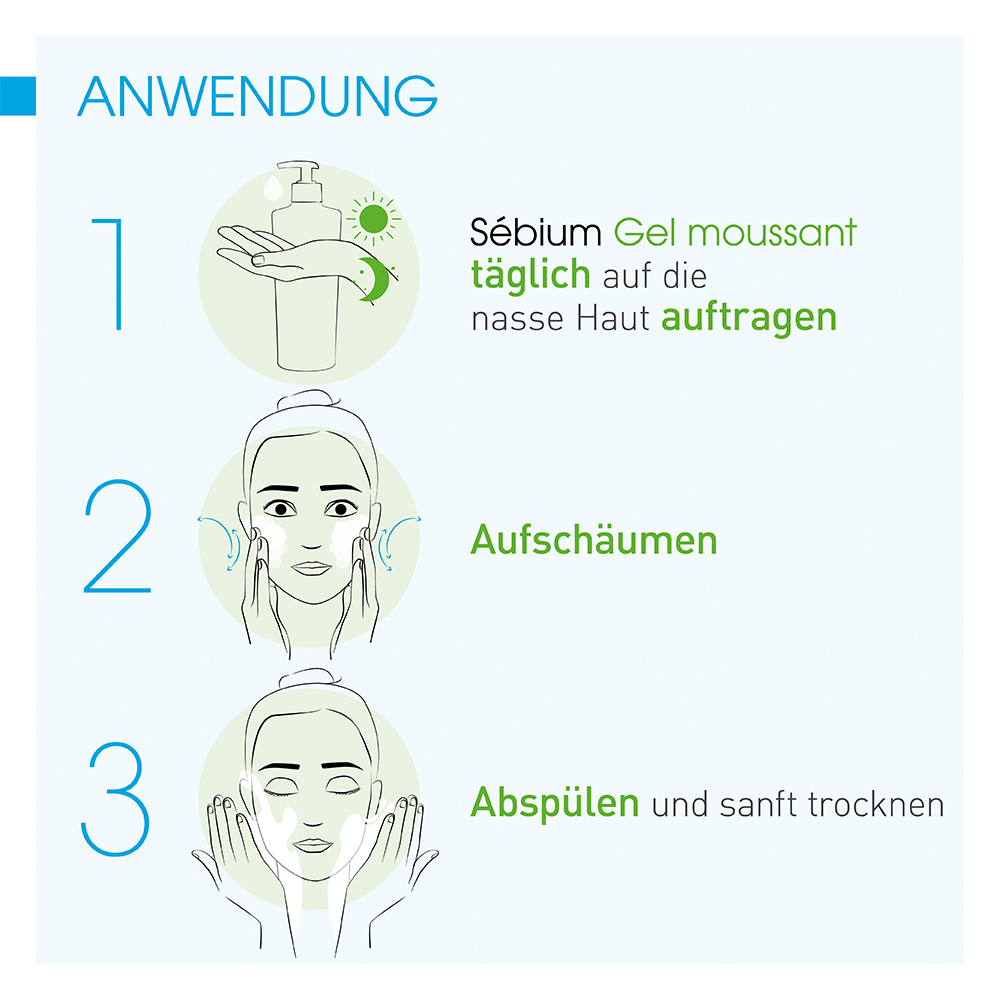 BIODERMA Sebium Gel Moussant Reinigungsgel Pumpspender 200 ml Gel