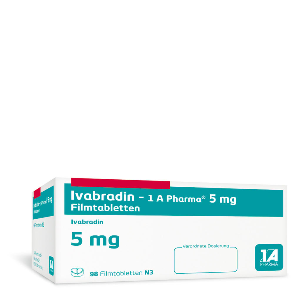 IVABRADIN-1 A Pharma 5 mg Filmtabletten 98 St Filmtabletten