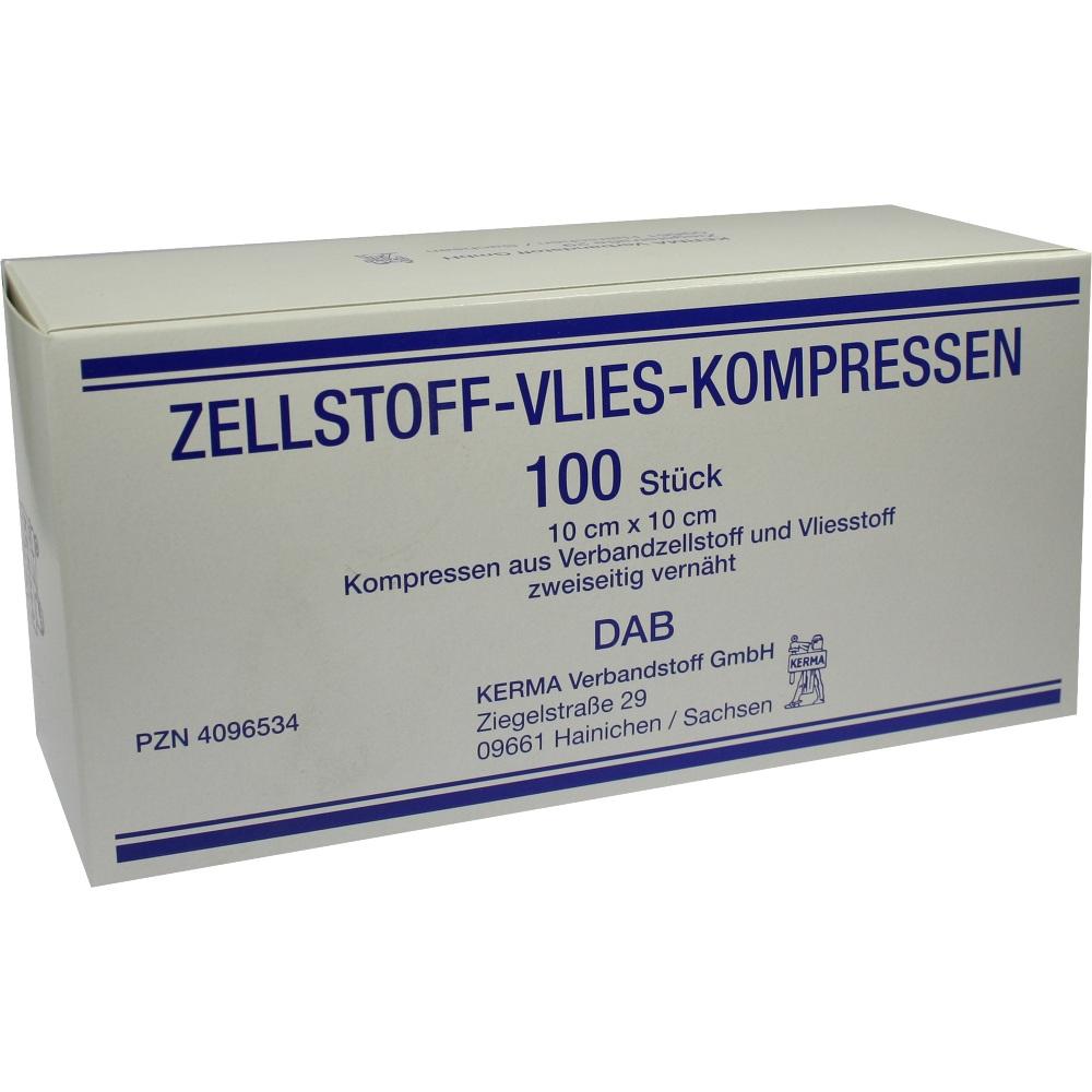 ZELLSTOFF VLIES KOMPRESSEN 10x10 cm unsteril 100 St Kompressen