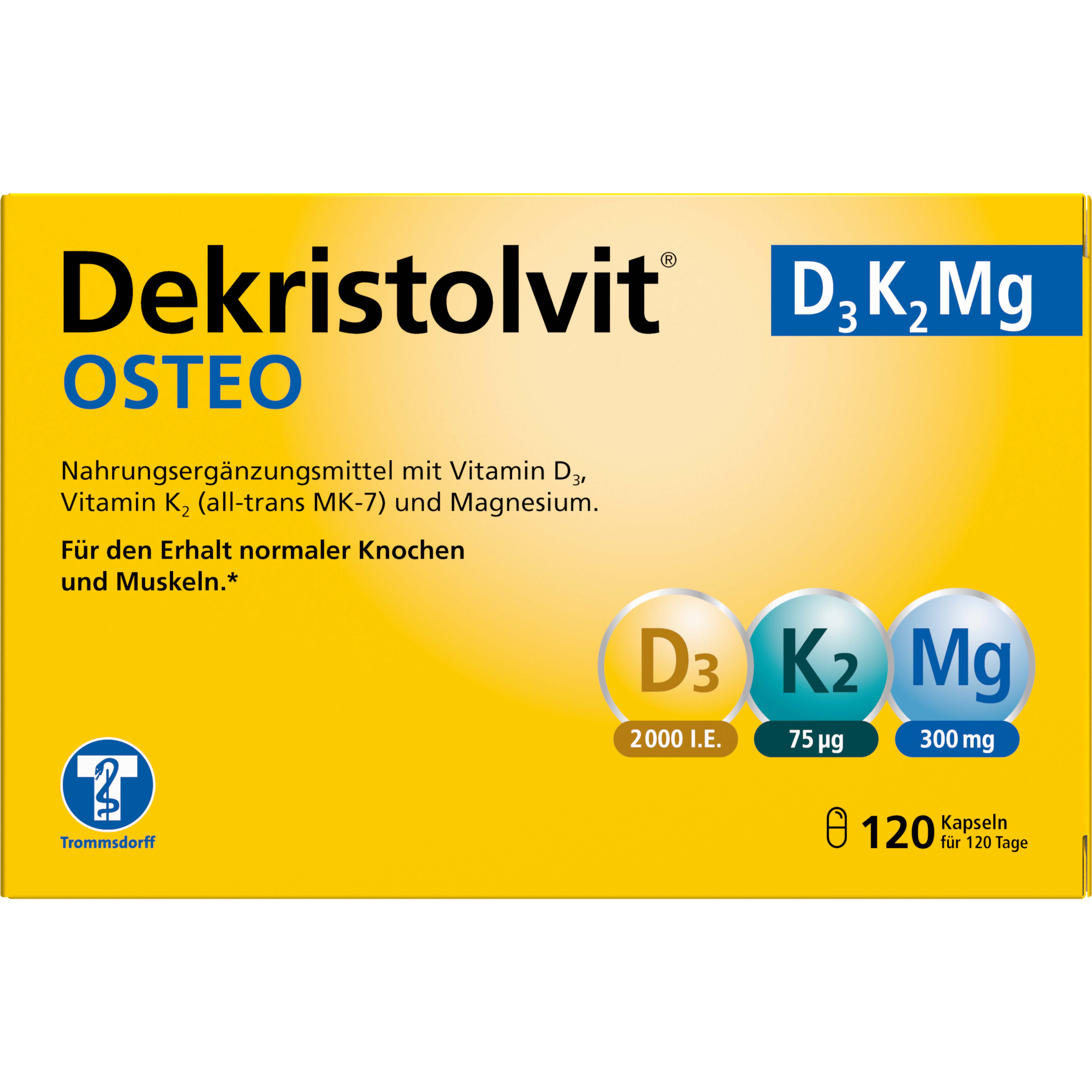 Dekristolvit OSTEO D3 K2 Mg 120 St Kapseln