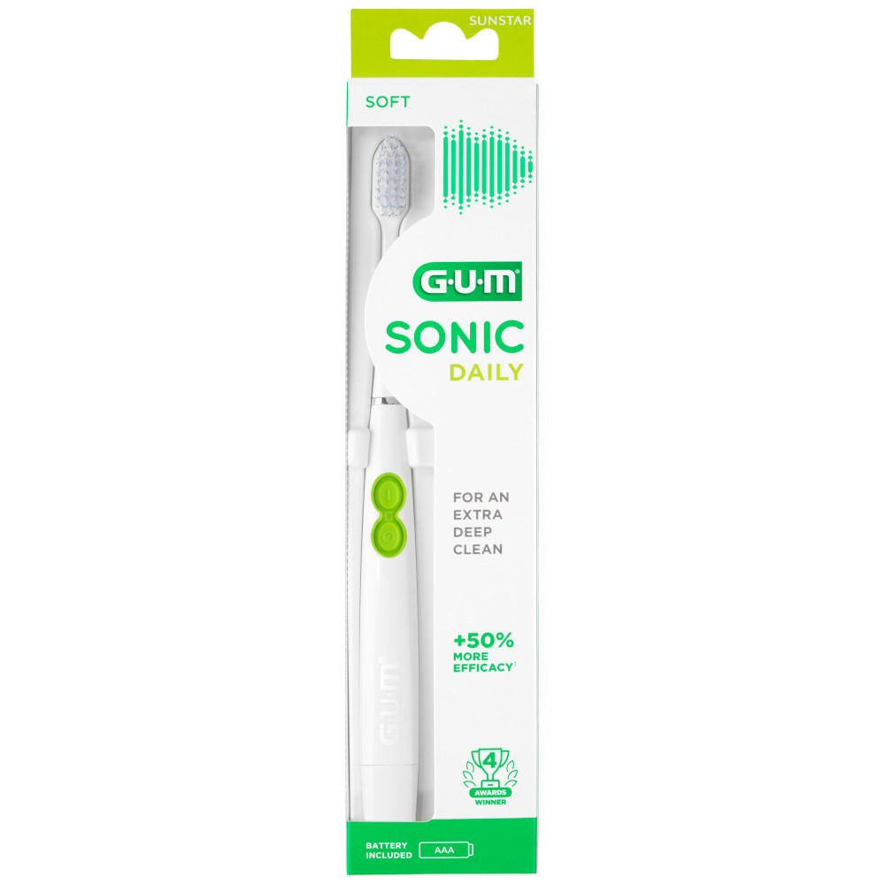 GUM SONIC Daily Schallzahnbürste weiß 1 St Zahnbürste
