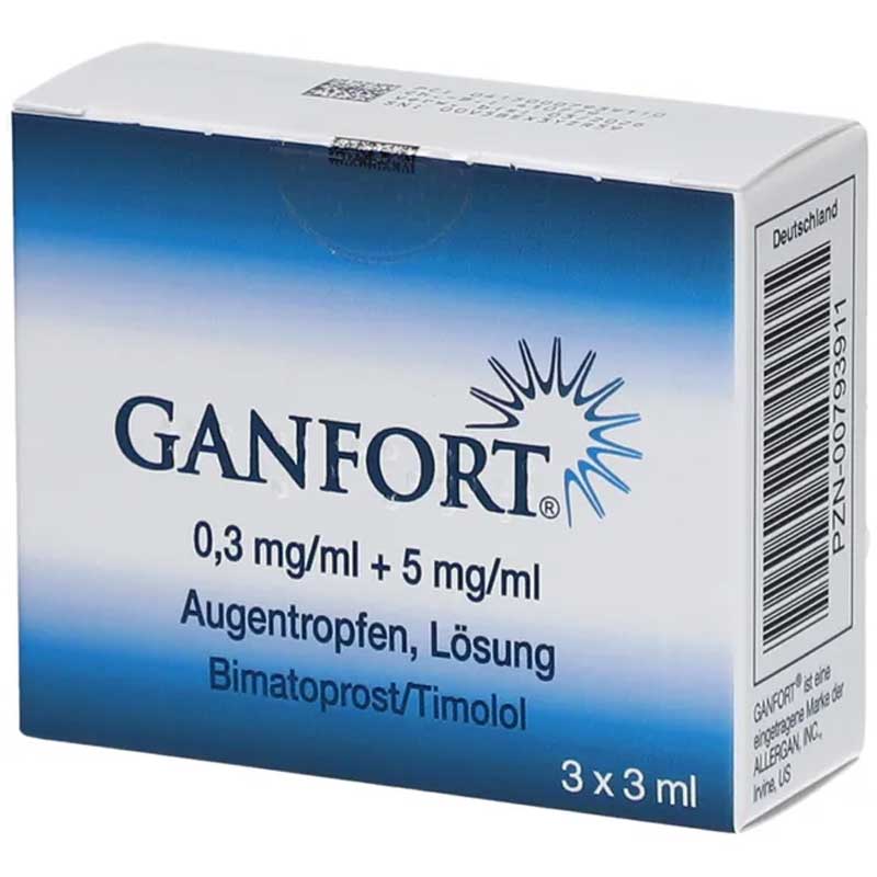 GANFORT 0,3mg/ml + 5mg/ml 3X3 ml Augentropfen
