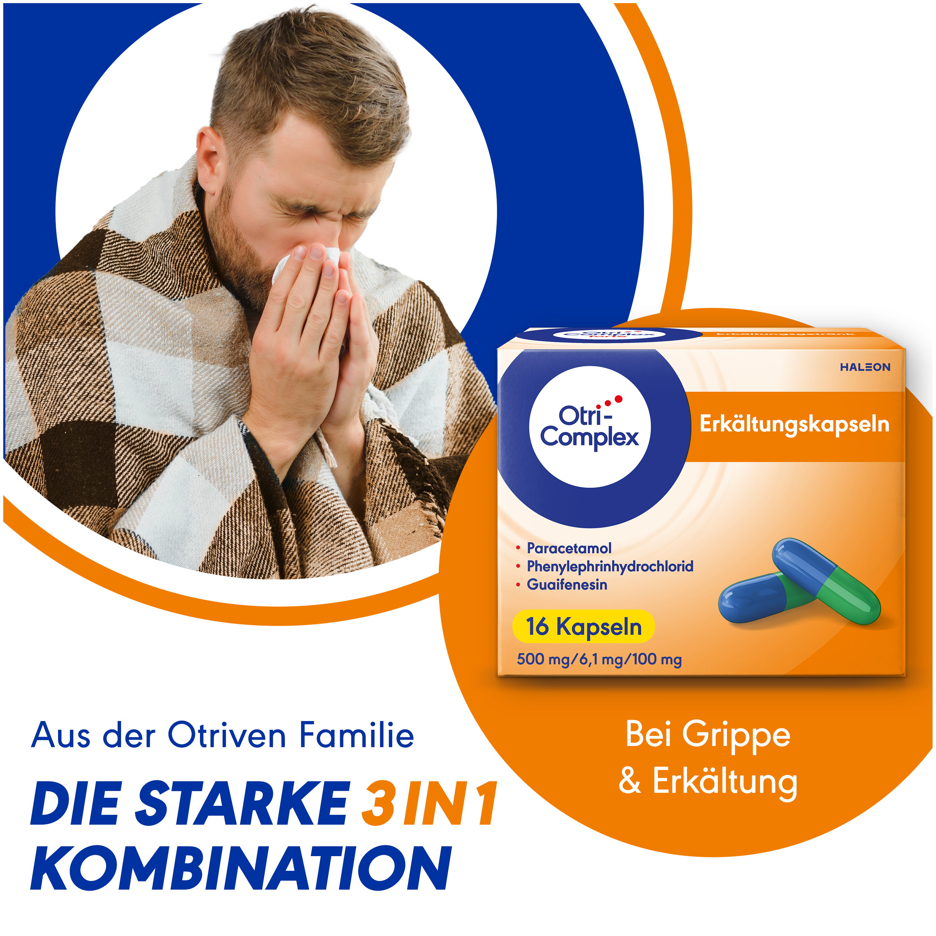 Otri-Complex Erkältungskapseln, 16 Kapseln 2X8 St Hartkapseln
