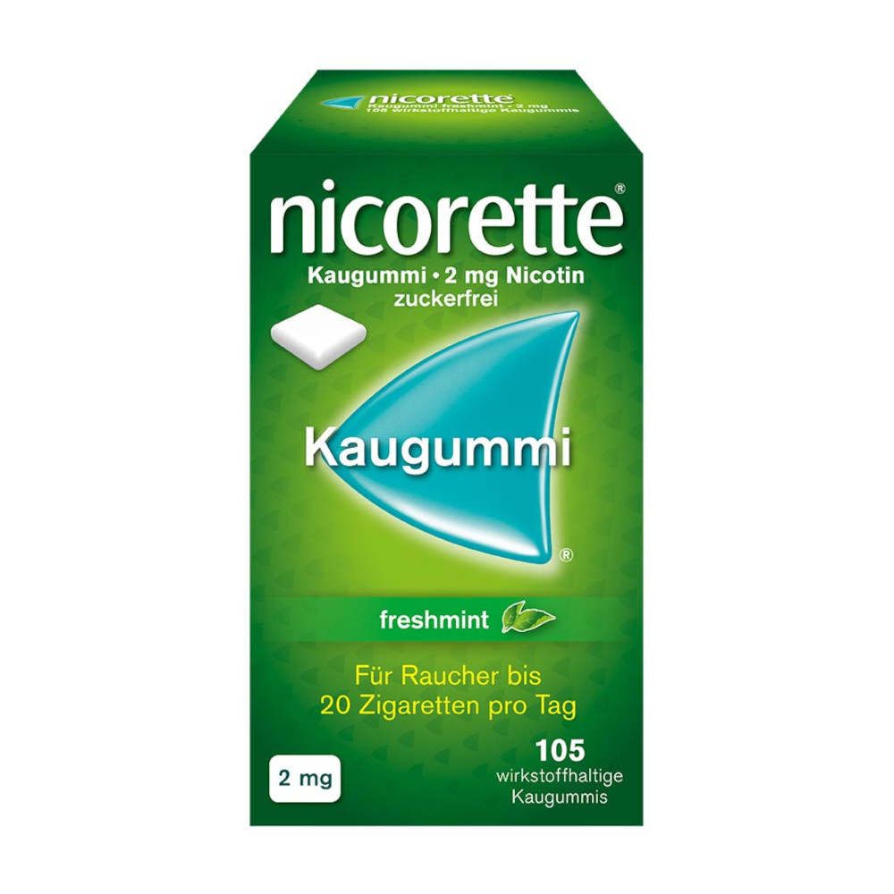 nicorette 2 mg Nikotinkaugummi freshmint für Raucher zum Aufhören