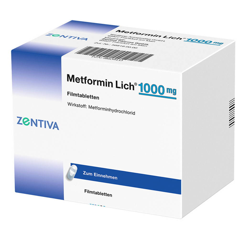 Metformin Lich 1000mg 30 St Filmtabletten