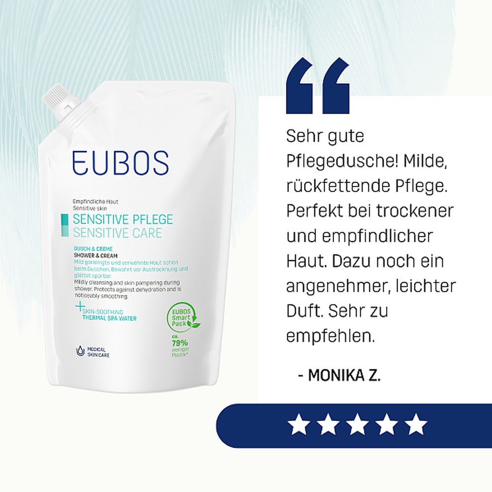 EUBOS SENSITIVE PFLEGE Dusch & Creme Nachfüllbeutel 400 ml Emulsion