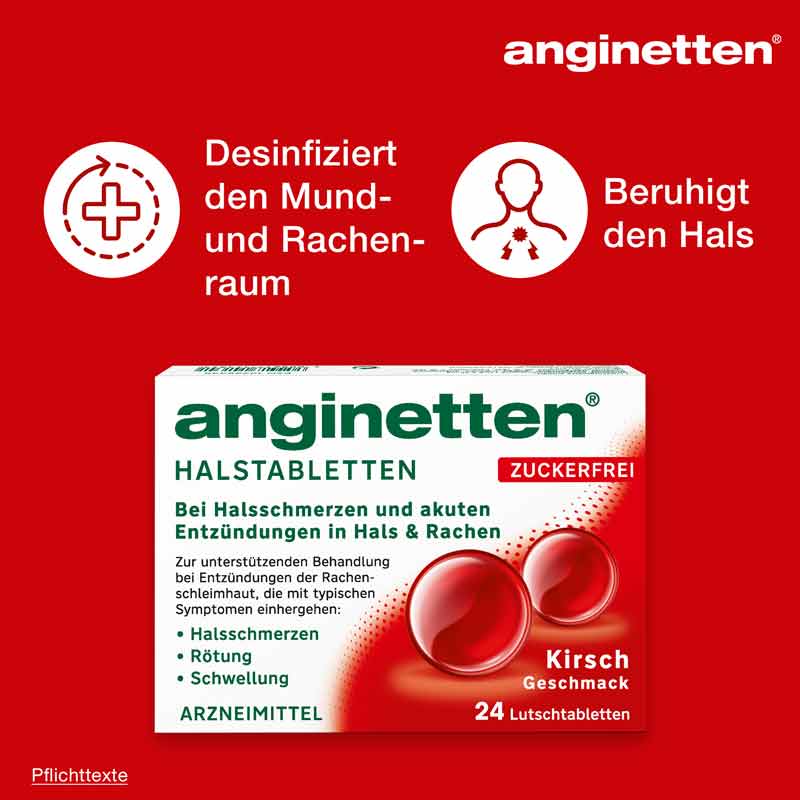 anginetten HALSTABLETTEN ZUCKERFREI 24 St Lutschtabletten