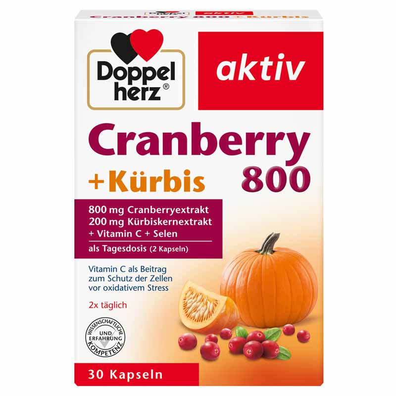 Doppelherz aktiv Cranberry + Kürbis 800 30 St Kapseln