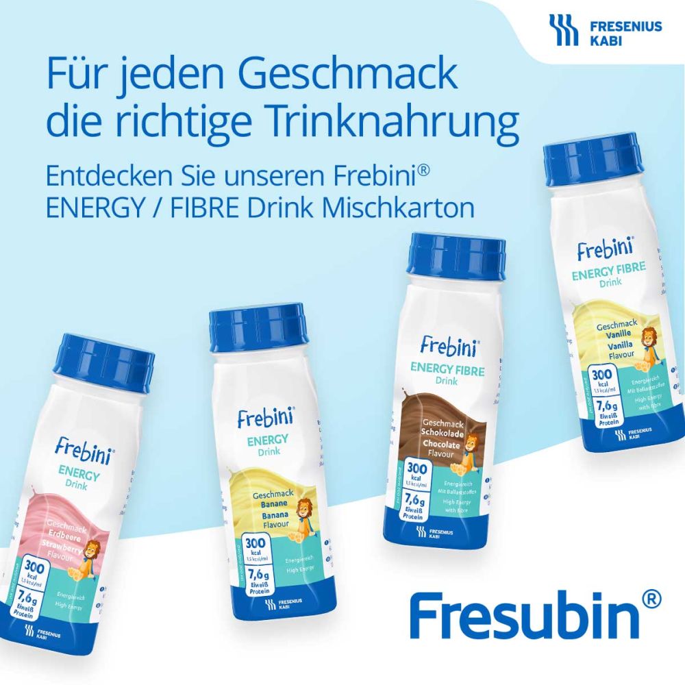 Frebini Energy Fibre Trinknahrung Vanille 6X4X200 ml Fl&uuml;ssigkeit