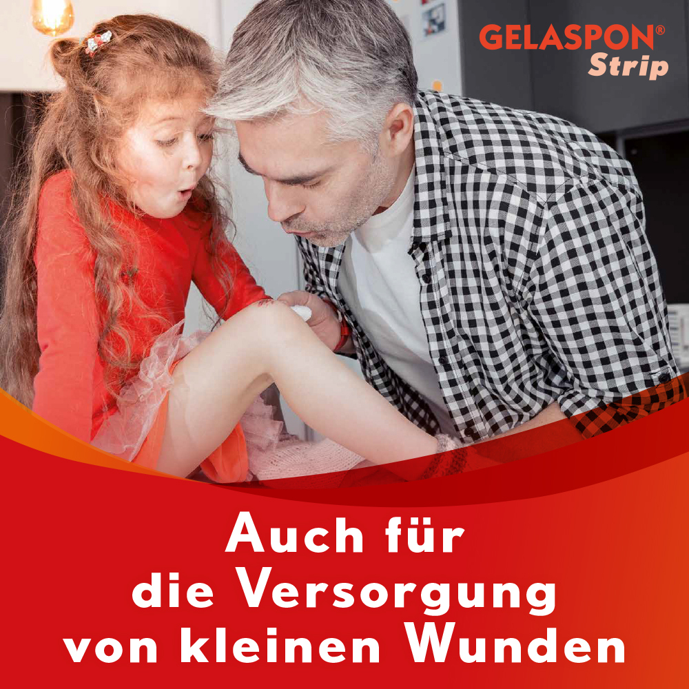 Gelaspon Strip zur Blutstillung und Wundversorgung 4 St Streifen