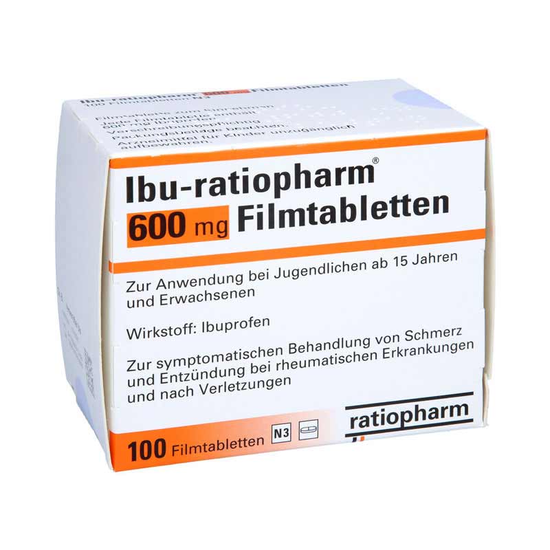 Ibu-ratiopharm 600mg 100 St Filmtabletten