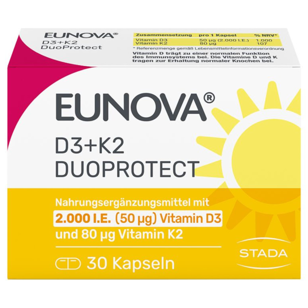 EUNOVA DuoProtect D3+K2 2000 I.E. 30 St Kapseln
