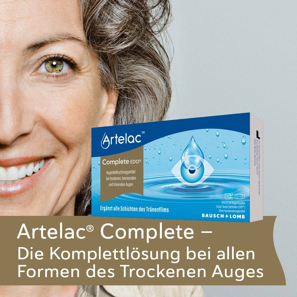 Artelac Complete EDO Augentropfen für trockene Augen 60X0.5 ml Augentropfen