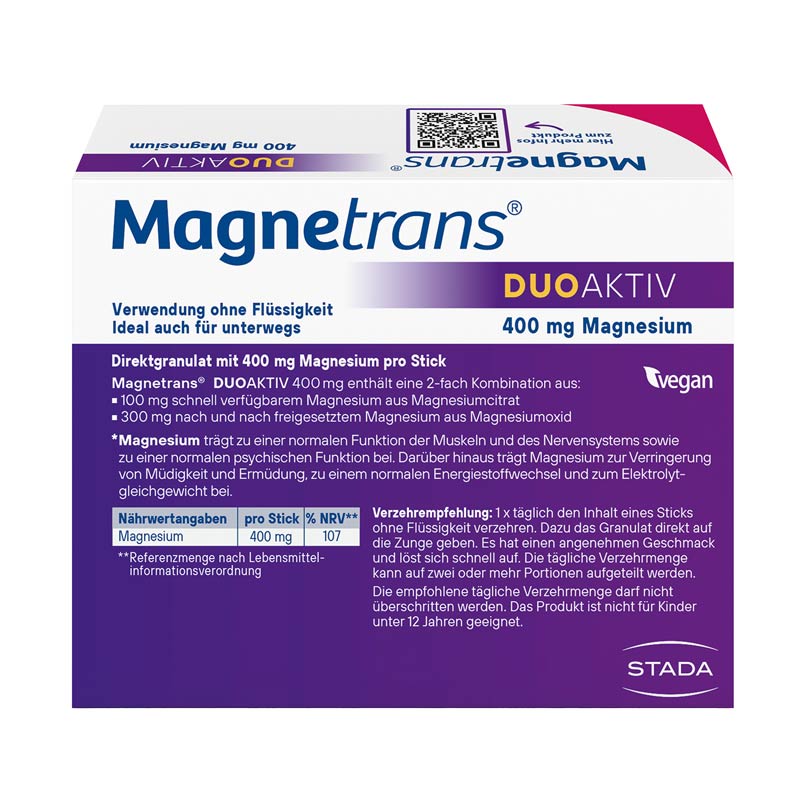 Magnetrans DUO AKTIV 400mg  20 St Granulat