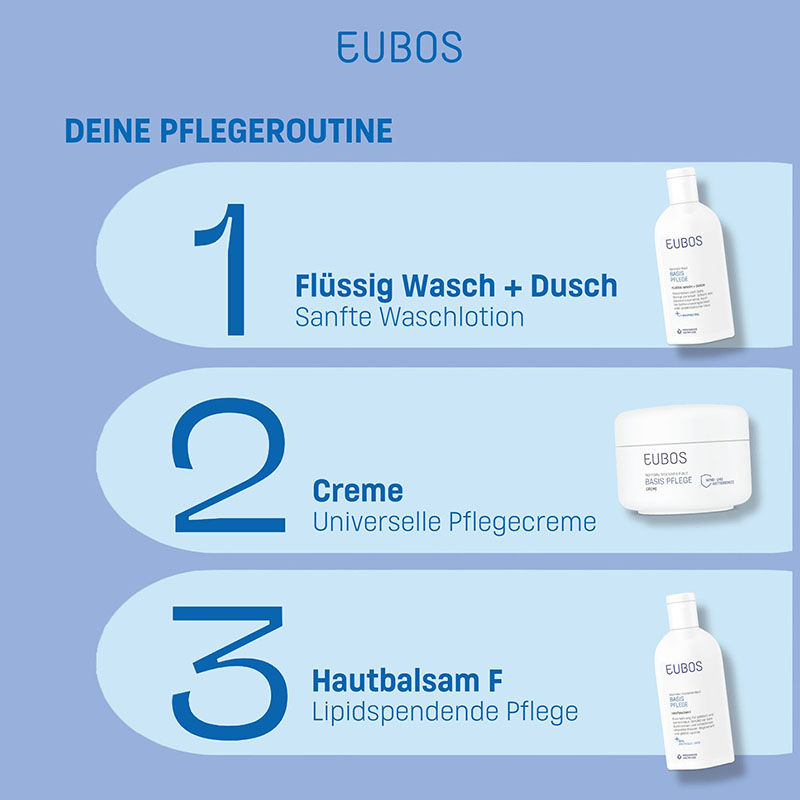 EUBOS Normale Haut BASIS PFLEGE FLÜSSIG WASCH + DUSCH Nachfüllbeutel unparfümiert 400 ml Flüssigkeit