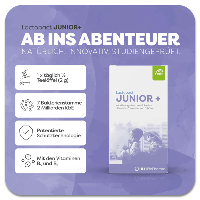 Lactobact Junior+ 90-Tage-Packung Beutel 90X2 g Beutel