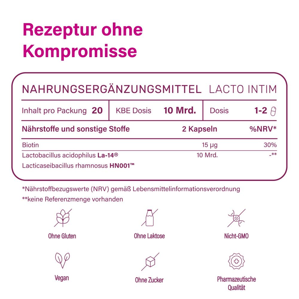nupure lacto intim 20 St Kapseln magensaftresistent