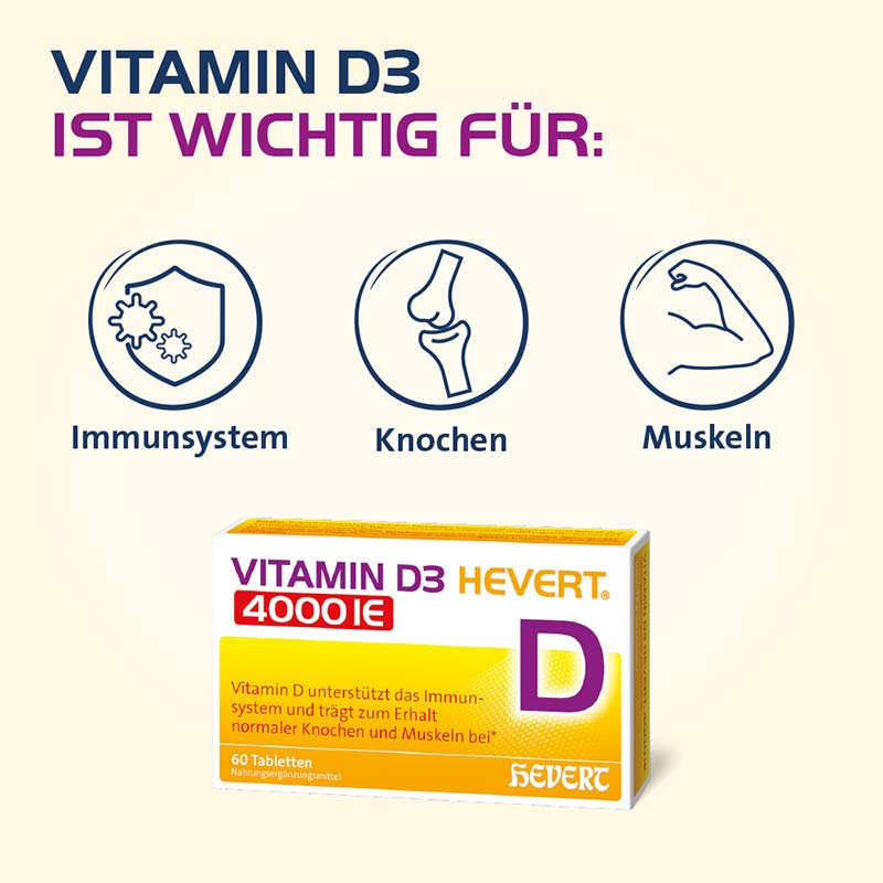 VITAMIN D3 HEVERT 4000IE 20 St Tabletten