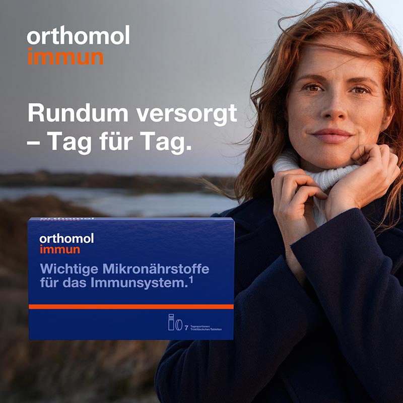 orthomol immun - Mikronährstoffe mit Vitamin C, Vitamin D und Zink - Trinkampullen/Tabletten