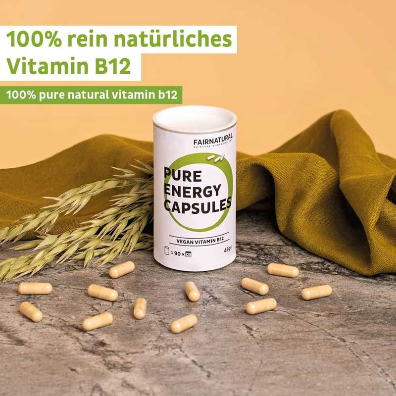 PURE ENERGY CAPSULES VEGAN VITAMIN B12 90 St Kapseln