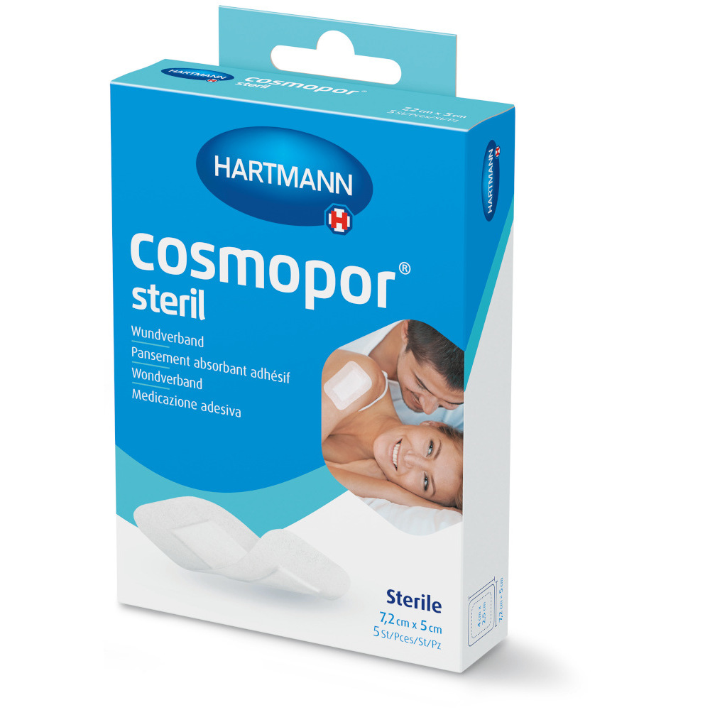cosmopor steril Wundverband 7,2x5cm 5 St Pflaster