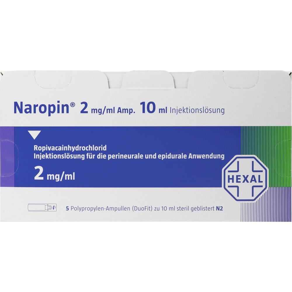 NAROPIN 2 mg/ml Amp. Injektionslösung 5X10 ml Injektionslösung