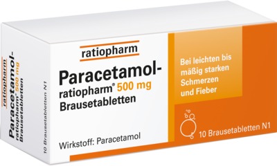 Paracetamol-ratiopharm 500mg 10 St Brausetabletten