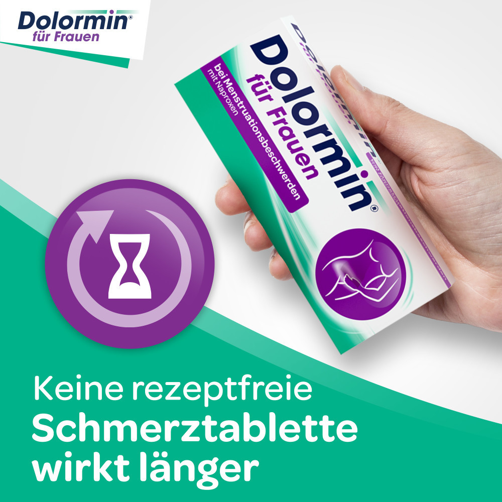 Dolormin für Frauen bei Regelschmerzen mit Naproxen, 10 Stück