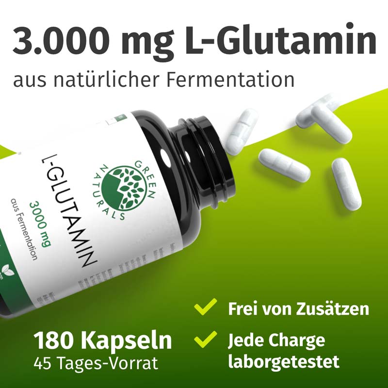 GREEN NATURALS L-GLUTAMIN 180 St Kapseln
